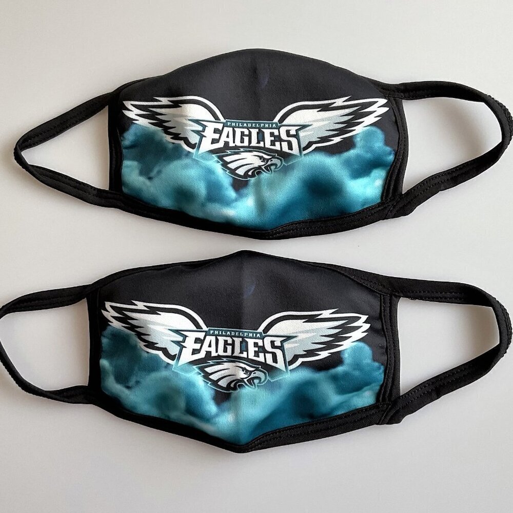 Philadelphia Eagles NFL Face Mask 2-Pack by OLIPA - NWT (One Size)